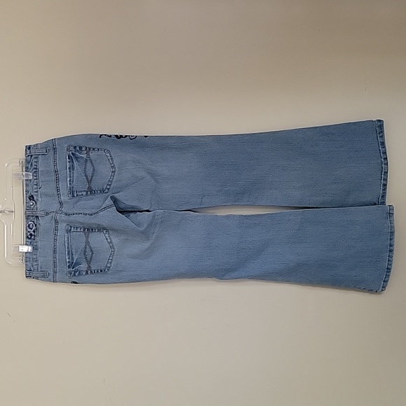 VINTAGE Y2K Vanilla Star lowrise flare jeans with applique flowers - Picture 2 of 8